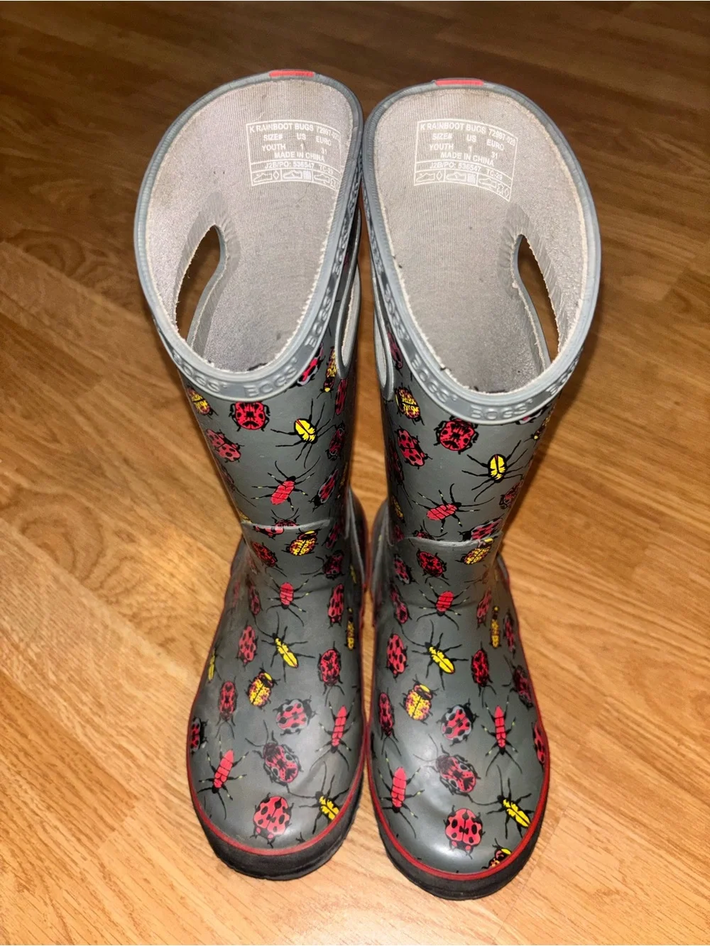 Bogs Kids Gray BUGS Rain Boots